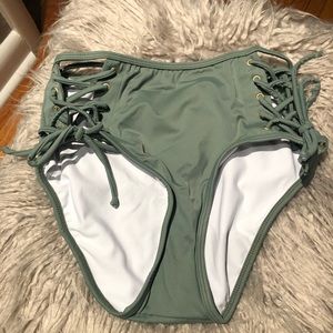 High waisted bikini bottoms